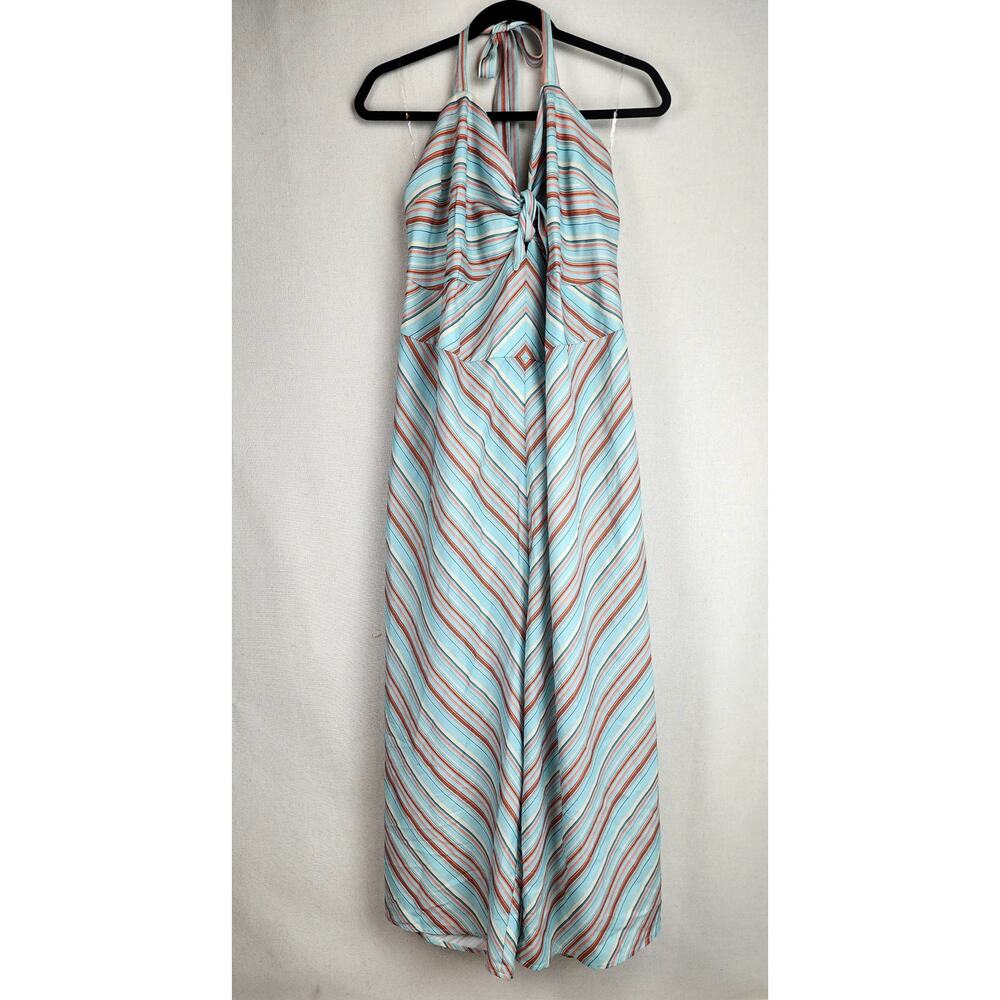 Unique Vintage Jumpsuit Women 3X Striped beachy Wide leg funky cropped Summer 70 - Picture 4 of 13
